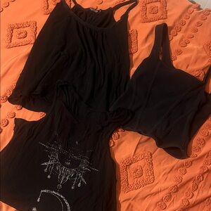 Elegant Black Women's Tank Tops Trio